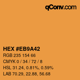 Color code: HEX #EB9A42 | qconv.com