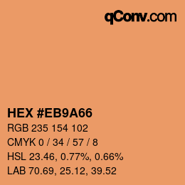 Color code: HEX #EB9A66 | qconv.com