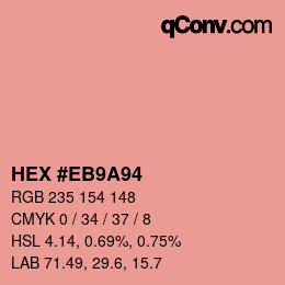 カラーコード: HEX #EB9A94 | qconv.com