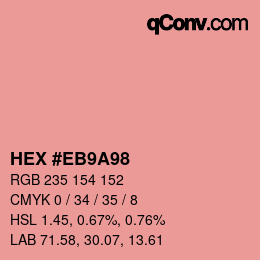 Color code: HEX #EB9A98 | qconv.com