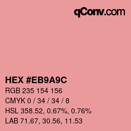 Color code: HEX #EB9A9C | qconv.com