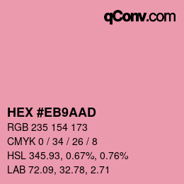 Color code: HEX #EB9AAD | qconv.com