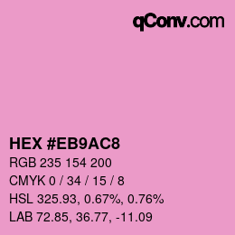 Color code: HEX #EB9AC8 | qconv.com