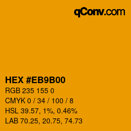 Color code: HEX #EB9B00 | qconv.com