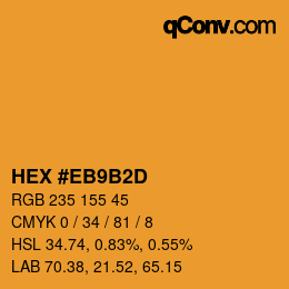 Color code: HEX #EB9B2D | qconv.com