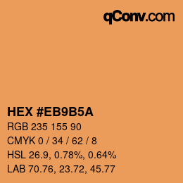 Color code: HEX #EB9B5A | qconv.com
