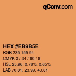 Code couleur: HEX #EB9B5E | qconv.com