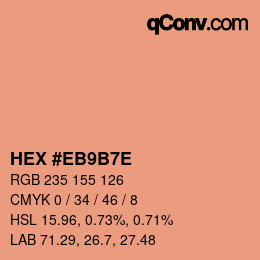 Farbcode: HEX #EB9B7E | qconv.com