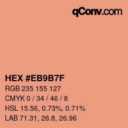 Farbcode: HEX #EB9B7F | qconv.com
