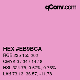 Color code: HEX #EB9BCA | qconv.com