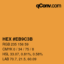 Color code: HEX #EB9C3B | qconv.com