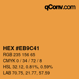 Color code: HEX #EB9C41 | qconv.com