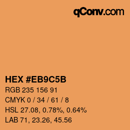 Color code: HEX #EB9C5B | qconv.com