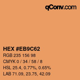 Farbcode: HEX #EB9C62 | qconv.com