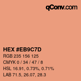 カラーコード: HEX #EB9C7D | qconv.com