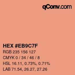 カラーコード: HEX #EB9C7F | qconv.com