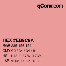 Farbcode: HEX #EB9C9A | qconv.com