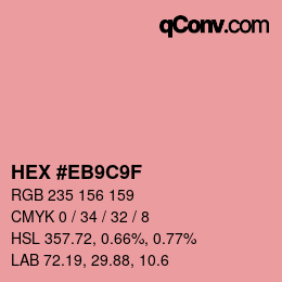 Farbcode: HEX #EB9C9F | qconv.com