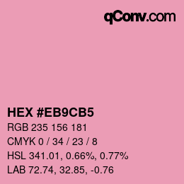 Color code: HEX #EB9CB5 | qconv.com