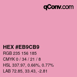 Color code: HEX #EB9CB9 | qconv.com