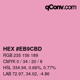 Color code: HEX #EB9CBD | qconv.com