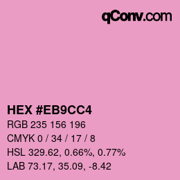 Color code: HEX #EB9CC4 | qconv.com