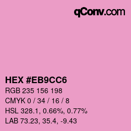 Color code: HEX #EB9CC6 | qconv.com