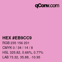 Color code: HEX #EB9CC9 | qconv.com