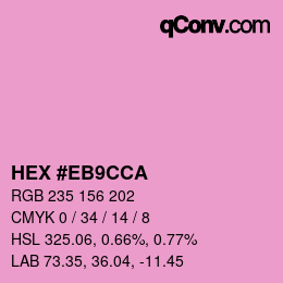 Color code: HEX #EB9CCA | qconv.com