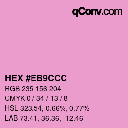 Color code: HEX #EB9CCC | qconv.com