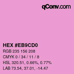 Color code: HEX #EB9CD0 | qconv.com