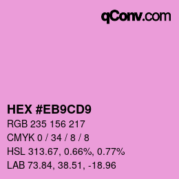 Color code: HEX #EB9CD9 | qconv.com