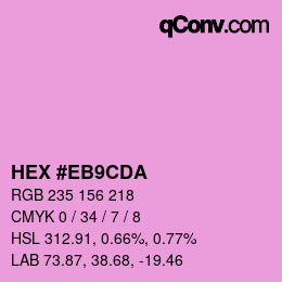 Color code: HEX #EB9CDA | qconv.com