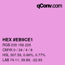 Color code: HEX #EB9CE1 | qconv.com