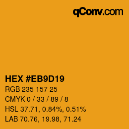 Color code: HEX #EB9D19 | qconv.com