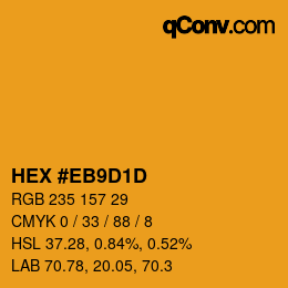 Color code: HEX #EB9D1D | qconv.com