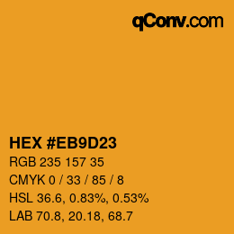 Color code: HEX #EB9D23 | qconv.com