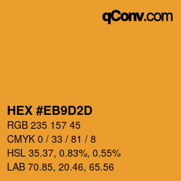 Color code: HEX #EB9D2D | qconv.com