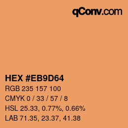 Color code: HEX #EB9D64 | qconv.com