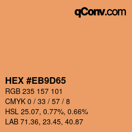 Color code: HEX #EB9D65 | qconv.com