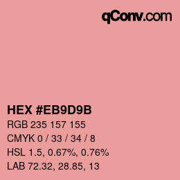Color code: HEX #EB9D9B | qconv.com
