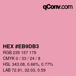 Color code: HEX #EB9DB3 | qconv.com