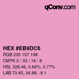 Color code: HEX #EB9DC6 | qconv.com