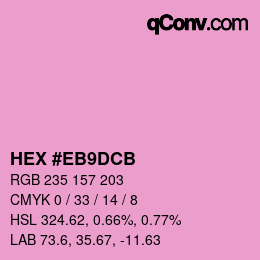 カラーコード: HEX #EB9DCB | qconv.com