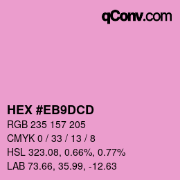 Color code: HEX #EB9DCD | qconv.com