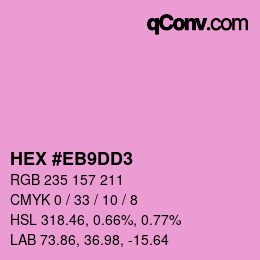 Color code: HEX #EB9DD3 | qconv.com