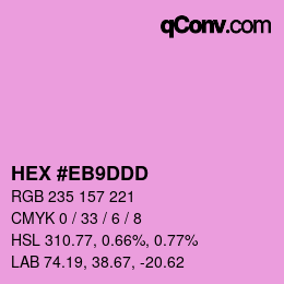 Código de color: HEX #EB9DDD | qconv.com