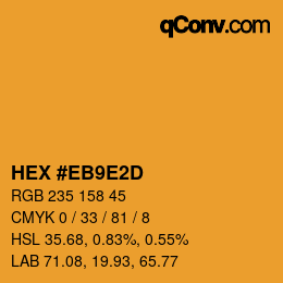 カラーコード: HEX #EB9E2D | qconv.com