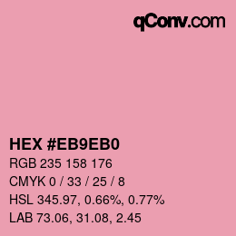 Color code: HEX #EB9EB0 | qconv.com