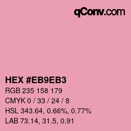 カラーコード: HEX #EB9EB3 | qconv.com